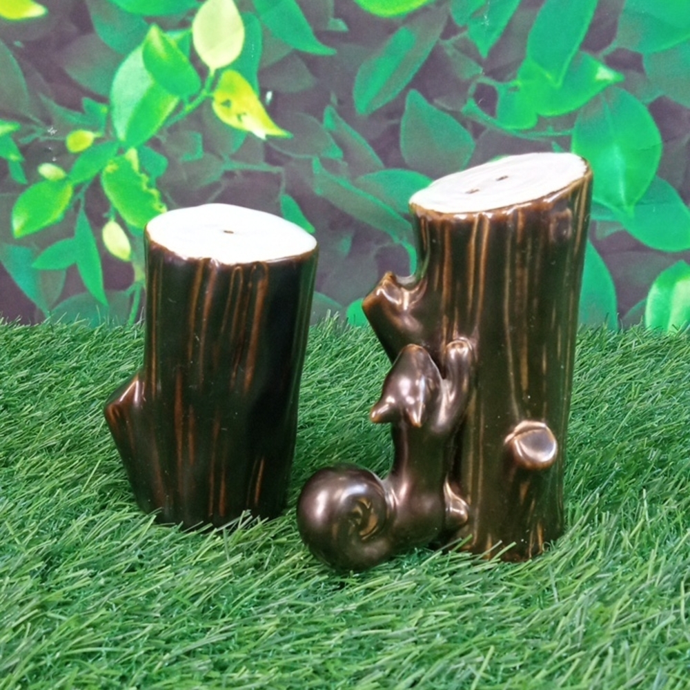 🏠 Woodland Squirrel Salt and Pepper Shakers